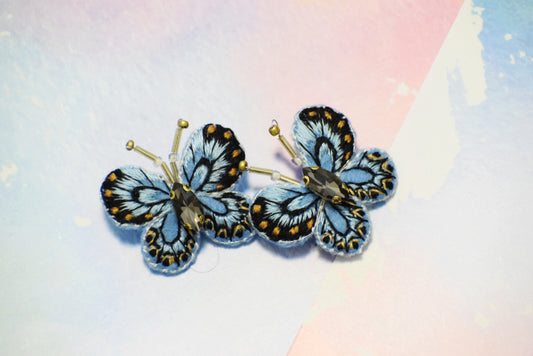 Broșă "Blue Butterfly"